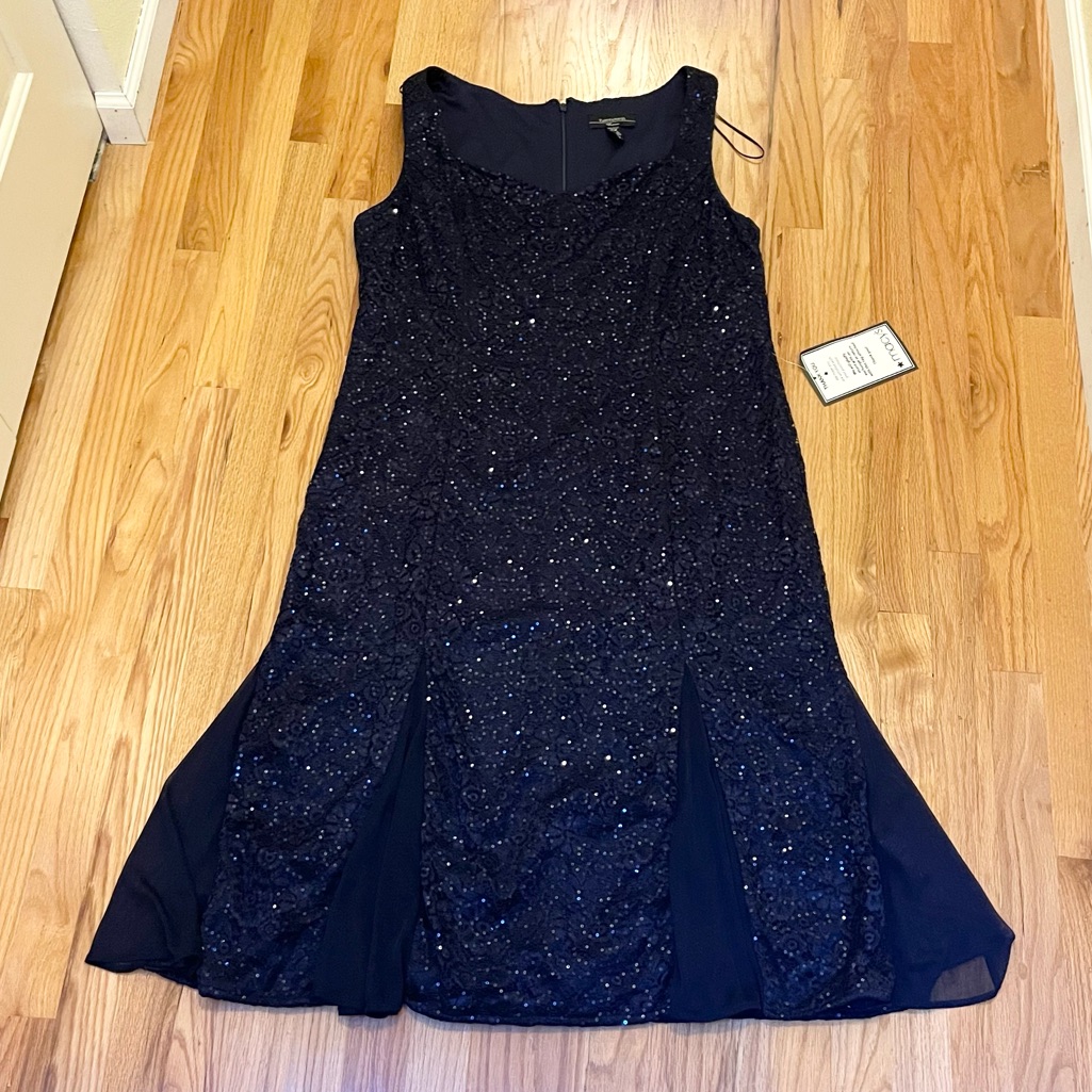 Brand New RM Richards Sequined Lace Dress